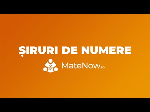 Siruri de numere - MateNow