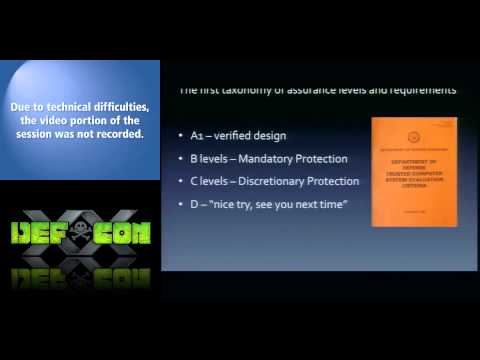 DEF CON 20 - Tom Perrine - Creating an A1 Security Kernel in the 1980s