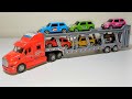 Unboxing And Testing A Metal Car Transport Truck With Realistic Diecast Cars