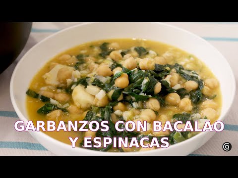GARBANZOS con BACALAO y ESPINACAS , el tradicional potaje de Semana Santa // Cocina Abierta