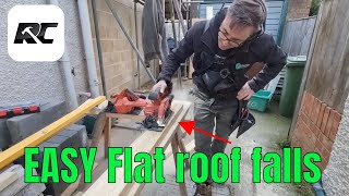 How to make a flat roof fall. Simple quick firring pieces