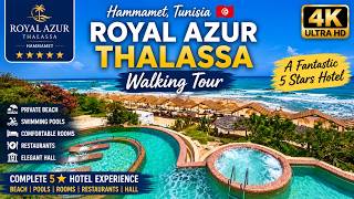 Royal Azur Thalassa Hammamet 🇹🇳 | 5★ Hotel Walking Tour | Beach, Pools & Rooms i