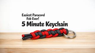 5 Minute Keychain Fob - Easiest Paracord Key Fob Ever!