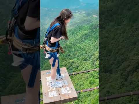 Bungee Jumping With Rope In Beautiful Place, :$ Asmr Bungee Jumping #shorts