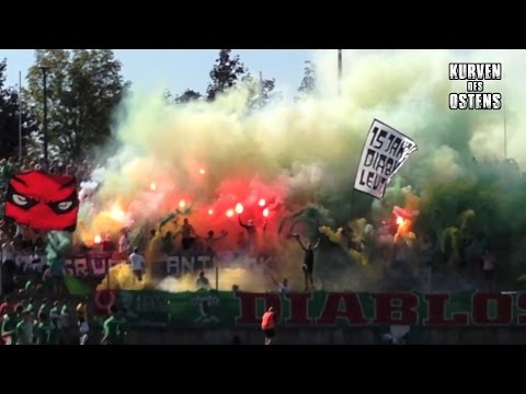 Kickers 94 Markkleeberg 1:3 BSG Chemie Leipzig 30.08.2015 | Choreo, Pyro & Support