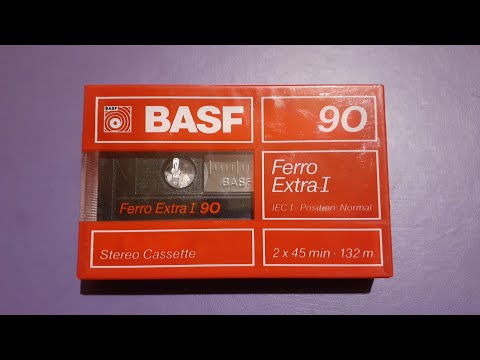 BASF ferro extra I cassette from 1988 unwrapping