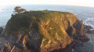 preview picture of video 'Zwagg Island Flyover DJI Phantom 2 Vision Plus, Brookings Oregon, USA'