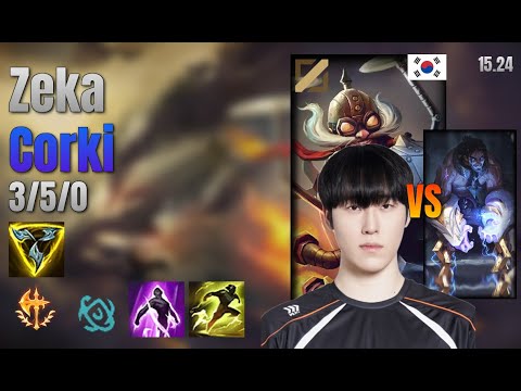 Zeka Mid Corki vs Sylas lol KR solo rank Full Game 15.24 | 제카 코르키 vs 사일러스