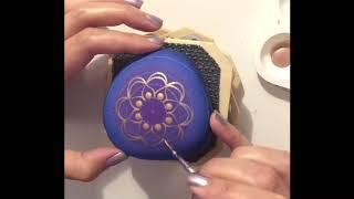 Mandala Art | Rose Gold Mandala on a stone