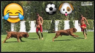 Lionel Messi playing football with his dog ⚽🐶