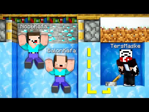 BALON KAFA İLE NOOB'U ÇOK FENA TROLLEDİM ! - Minecraft