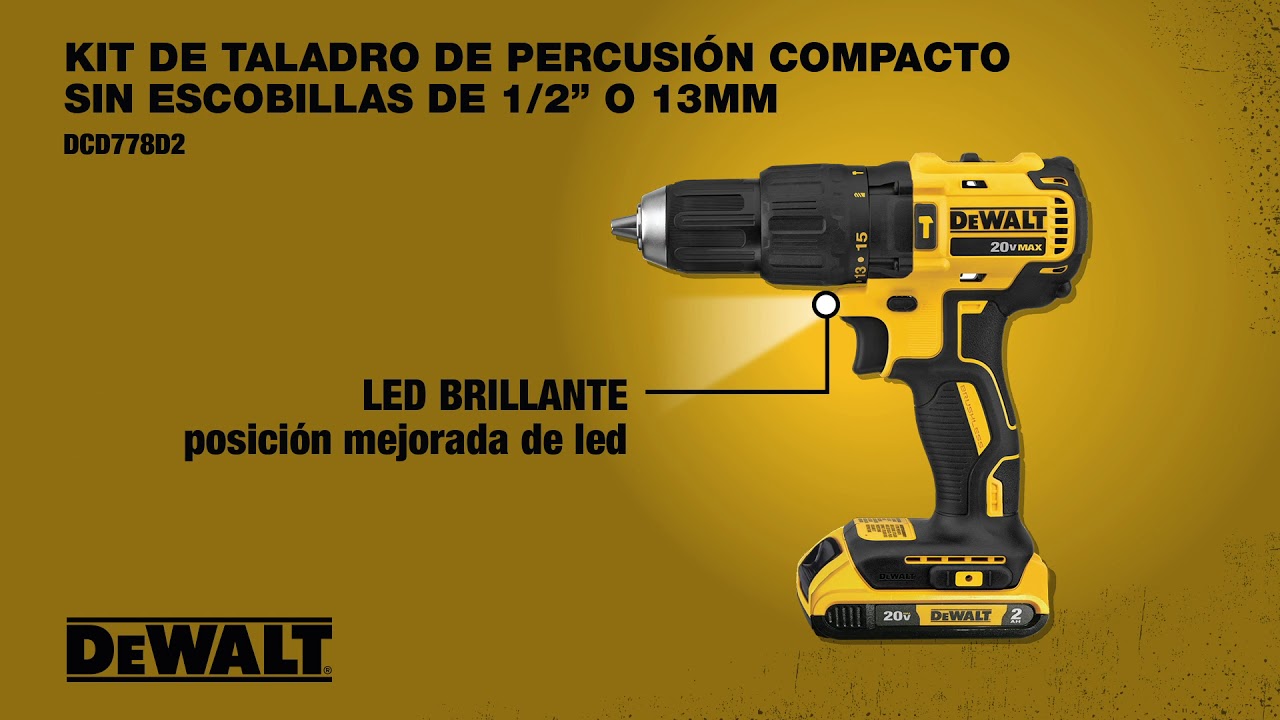 Taladro Atornillador Dewalt DCD778D2 | Megatools - Tienda de Herramientas y  Accesorios