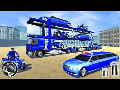 US Police Car Limo Transport - Rescue Truck Transporter Driving | Android Gameplay