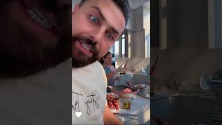 واخيرا عائلة ريتشو و ننوش مع عمي وحماتي فقرة تحضير اسياخ لحم الكباب للشواء 😋 كلام مهم عن السفر ✈️