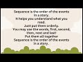 Sequencing Events Song