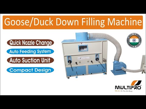 Multipro Goose/Duck Down Filling Machine/feather filling/feather filling for sofa cushions