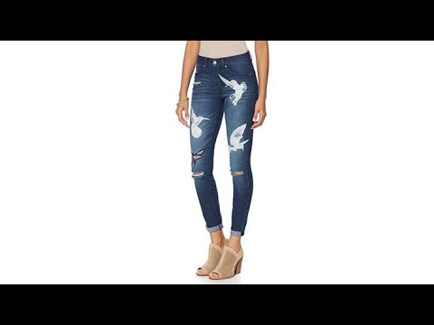 Sheryl Crow Hummingbird Print Skinny Jean