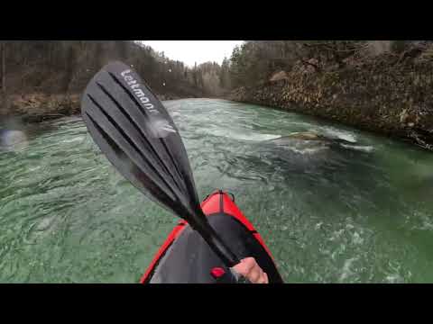 Anpaddeln mit dem Packraft an der Salza am 10.02.2024
