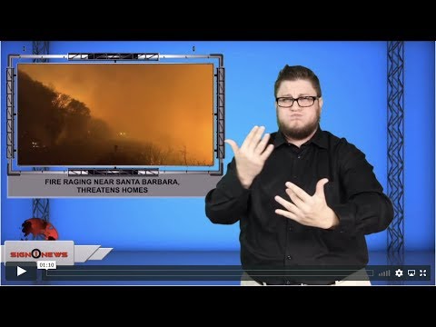 Fire raging near Santa Barbara, threatens homes (ASL - 11.26.19)