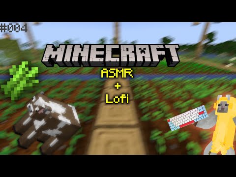 Insane Minecraft Keyboard ASMR with Sugarcane and Cows