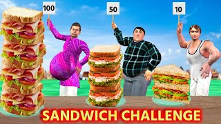 सैंडविच चुनौती Sandwich Eating Challenge Street Food Comedy Video Short Movie Must Watch New Comedy