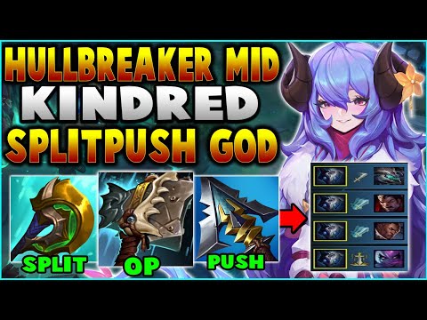 Wtf! HullBreaker Kindred Mid Makes You a GOD tier Split Pusher! (Unstoppable Lane Kindred)