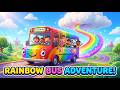 Wheels On The Bus Song Rainbow Slide Candy Lane Fun