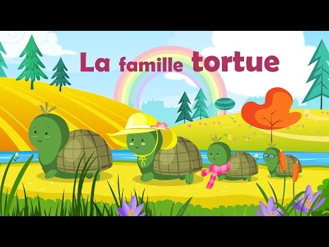 La famille tortue - Comptine avec gestes pour enfants et bébés (avec les paroles)