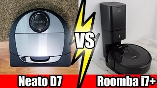Roomba i7+ vs Neato D7 - TESTS - Robot Vacuum Wars