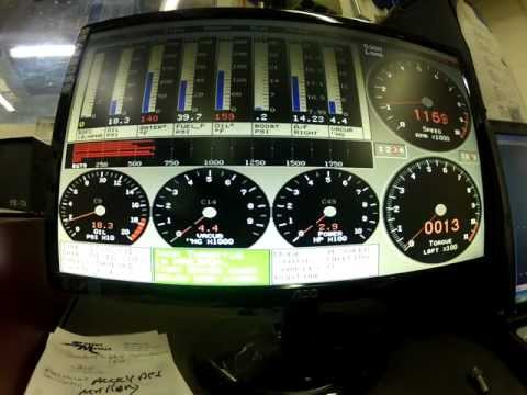 1247 Horsepower Chevrolet V6 Twin Turbo Dyno pull 4.3 Turbo