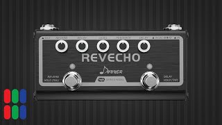 Video thumbnail for Donner Revecho  - NO TALKING Demo - Pedale Riverbero/Delay/Echo compatto by Moody Frazier