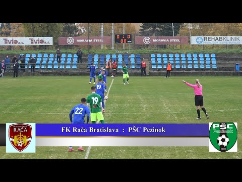 FK Rača Bratislava : PŠC Pezinok 6 : 2 III. liga 15. kolo   Highlighty + rozhovory 2122 HD