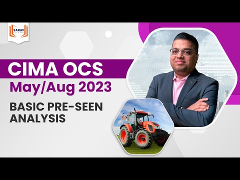 CIMA OCS  |  May/Aug 2023  |  Basic Pre-seen analysis