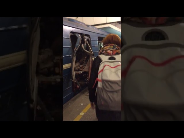 Видео с места взрыва в метро Санкт - Петербурга