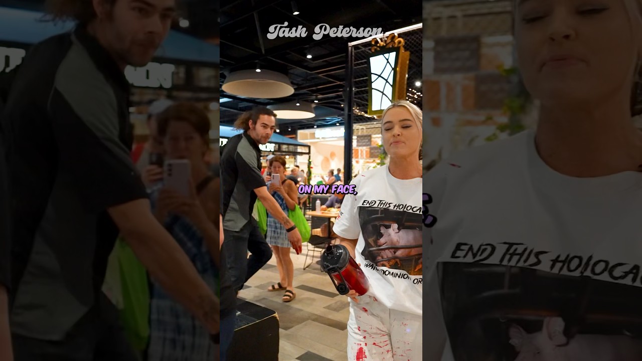 Butcher REACTS to vegan pouring BLOOD on his shop!