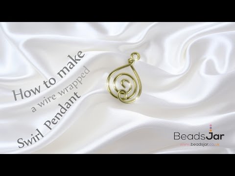 How to make a wire wrapped swirl pendant