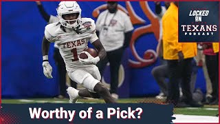Should the Houston Texans take WR Xavier Worthy with their top selection in the '24 NFL Draft?