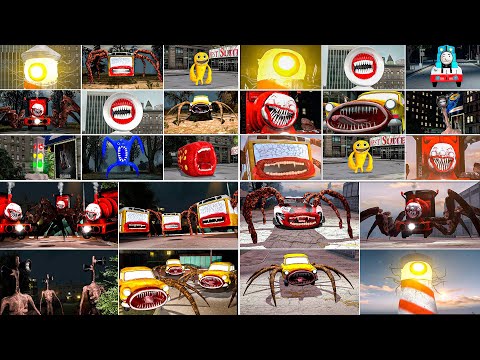 CRAZY MEGAMIX | SCARY CHO CHO CHARLES, BUS EATER, and MORE MONSTERS | GMOD REALISM