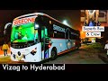 VIZAG To HYDERABAD Full Bus Journey SREEONE MERCEDES BENZ MG DREAMZ SLEEPER BUS CABIN RIDE