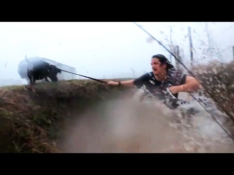 Couple Dives Into Trench During Tornado