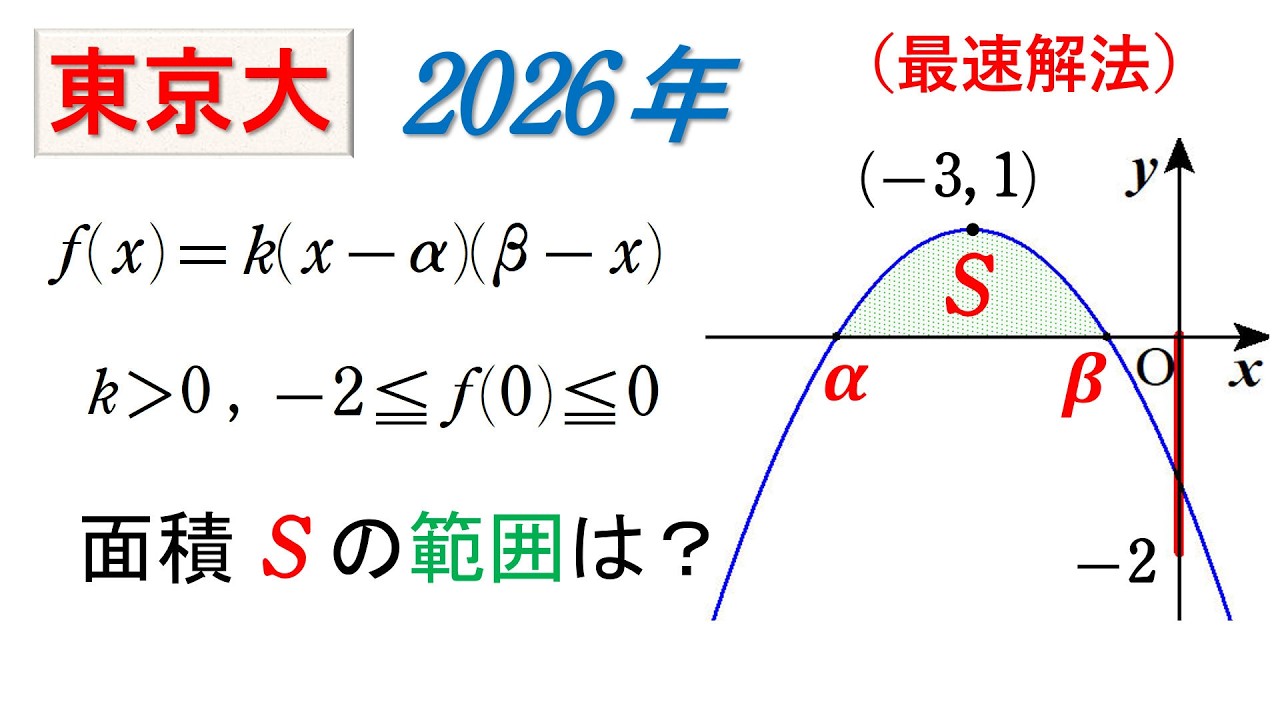 #309.  (★★★★)東大2026（文科）第１問