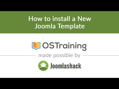 Joomla Beginner Class Lesson 34 How to Install a New Joomla Template