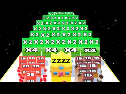 JELLY RUN 2048 ♾️(jelly tube run 2048) vs Merge Cubes 2048 gameplay  - All Levels part 1