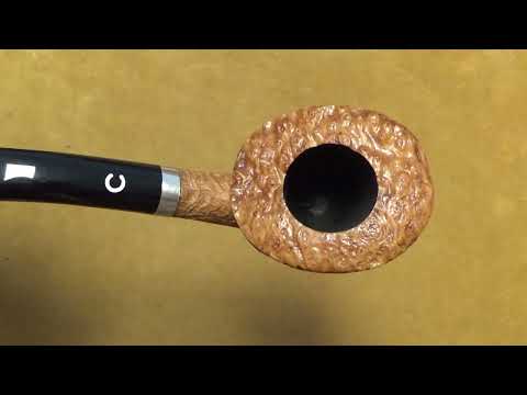 Pipa Il Ceppo gruppo 1 sabbiata con vera  in argento - Freeform - CE141