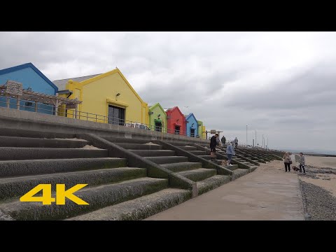 Prestatyn Walk: Town Centre & Beach【4K】