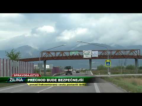 TV SEVERKA - Ponad nebezpečnú cestu do Tepličky nad Váhom postavili lávku pre chodcov aj cyklistov