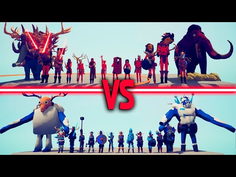 MEGA TRIBAL TEAM vs MEGA VIKING TEAM Part 2 | TABS - Totally Accurate Battle Simulator