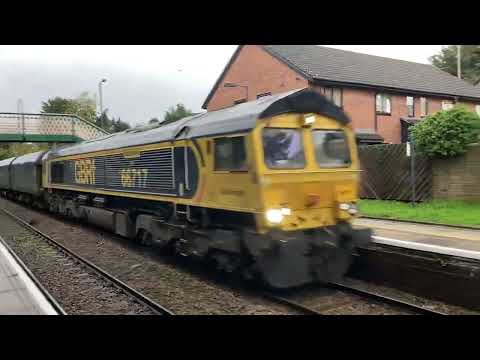 GBRf 66717 hauling 6V51 Dee Marsh to Margam Steel empties through Hawarden #train #class66 #railways