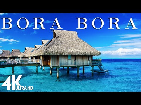 4K Video (Ultra HD) - FLYING OVER BORA BORA Unbelievable Beauty