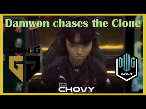 Chovy baits Damwon with Yuumi Clone into overextending